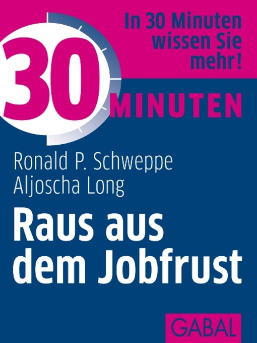 Cover image for 30 Minuten Raus aus dem Jobfrust